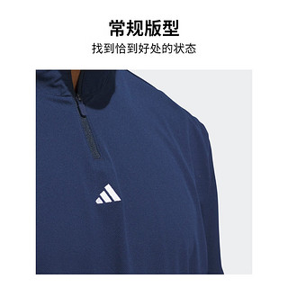 adidas简约舒适高尔夫运动短袖POLO衫男装阿迪达斯IR7147 学院藏青蓝 XL