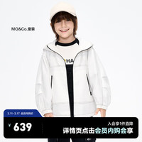 little MO&Co.抑菌 little moco童装24春装男女童长袖风衣夹克连帽外套 本白色 120/60