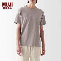 MUJI 無印良品 无印良品（MUJI）男式 天竺编织 圆领短袖T恤 舒适休闲百搭 男t恤ABA99A3S 米色 S