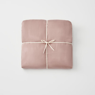 無印良品 MUJI莱赛尔床垫罩 床笠 粉色 单人床用 120*200*18~28cm