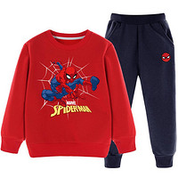 Disney 迪士尼 男童蜘蛛侠卫衣套装休闲运动裤儿童男孩漫威套装新春款