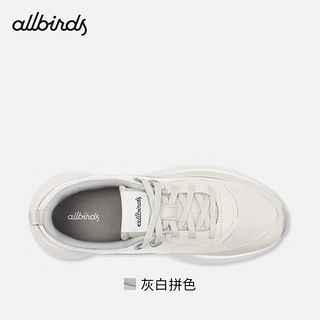 Allbirds 新Courier（）春复古阿甘跑鞋透气厚底运动休闲鞋拼接 灰白拼色 38 女码