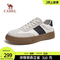 CAMEL 骆驼 男鞋工装鞋2024春季休闲板鞋真皮百搭潮流运动复古德训鞋子男