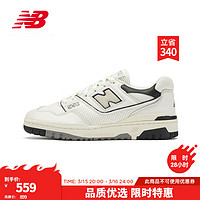 new balance NB男鞋女鞋BB550系列时尚潮流轻便运动休闲鞋 米色/黑色 BB550LWT 36(脚长22cm)