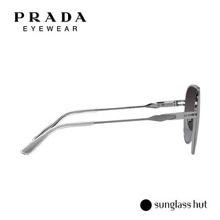 PRADA /普拉达 飞行员太阳镜经典双梁渐变男款墨镜眼镜 0PR 54ZS 渐变灰|银色镜框（1BC09S）