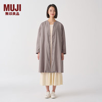 無印良品 MUJI(無印良品 )IDEE 女式 平纹 无领夹克衫 外套 早春 GAD02C4S 灰色 M (155/80A)