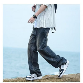 JIKADI 纪卡迪 美式复古高品质重磅牛仔裤