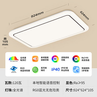 Panasonic 松下 全光谱高显色120瓦快装灯防尘防虫本地语音控制适老客厅灯