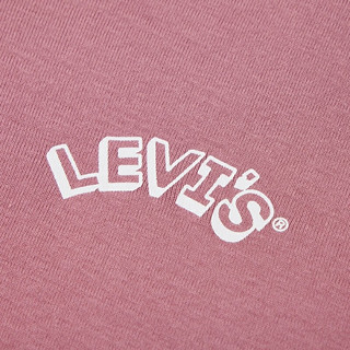 Levi's李维斯24春季女士logo印花短袖T恤修身版型显瘦百搭 粉色 A3523-0073 S