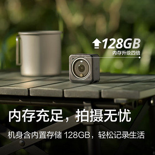 大疆 DJI Action 2（128GB) 灵眸运动相机 小型便携式手持防水防抖vlog相机 磁吸头戴挂脖骑行摄像机 续航套装（128GB) 标配