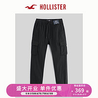 HOLLISTER24春夏时尚百搭工装风束脚裤休闲裤男 KI330-4008 黑色 L (180/86A)