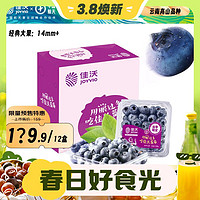 JOYVIO 佳沃 云南当季蓝莓14mm+ 12盒原箱 约125g/盒