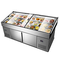 NGNLW 菜品展示柜双温冰台海鲜柜商用点菜柜烧烤冷藏冷冻保鲜柜   1.2m【双温款】 