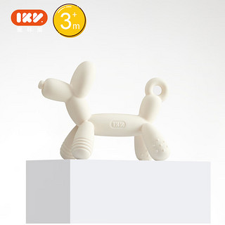 IKV/爱咔威 爱咔威（IKV）气球狗牙胶婴儿咬胶宝宝出牙期小月龄口欲期玩具防吃手 气球狗牙胶-白