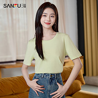 SANFU 三福 短袖t恤女2024夏季圆