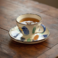 侘寂咖啡杯子套装濑户烧日式精致复古下午茶餐具