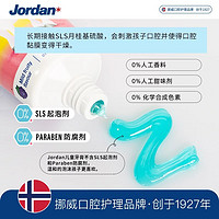 JORDANJordan 挪威Jordan低氟防蛀婴幼儿童宝宝牙膏0-12岁草莓水果味3支