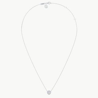 DE BEERS 戴比尔斯 定制CLASSICS系列 N1035450045 圆形18K白金钻石项链 0.23克拉 G VS 45cm