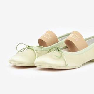 Mm6 Maison Margiela 女士芭蕾舞鞋 S59WZ0093P5560 鼠尾草绿色 36.5