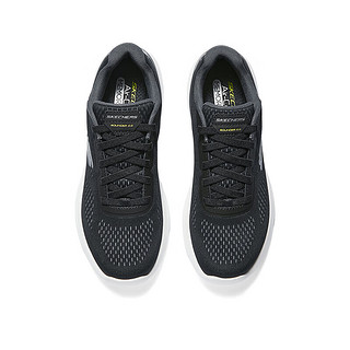 斯凯奇（Skechers）2024春季男子复古跑步鞋高回弹透气运动鞋轻质跑鞋232776  黑色/灰色/BKGY 42.5