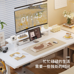 乐歌 E2 电动升降电脑桌 雅白 1.6m