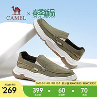 骆驼（CAMEL）帆布鞋男2024春季透气耐磨轻便舒适休闲鞋 G14S391175 墨绿 41