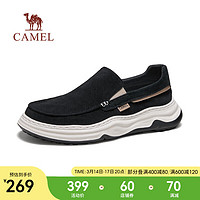 CAMEL 骆驼 帆布鞋男2024春季透气耐磨轻便舒适休闲鞋 G14S391175 黑色 41