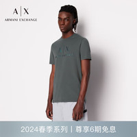 阿玛尼 EMPORIO ARMANIARMANI EXCHANGE24早春AX男装印花LOGO圆领短袖T恤 1839绿色
