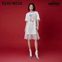 VERO MODA 连衣裙迪士尼米奇联名2023早秋新款宽松T恤裙罩纱套装