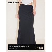 MISS SIXTY2024春季半裙女长款鱼尾裙修身性感辣妹风显瘦百搭 黑色 L