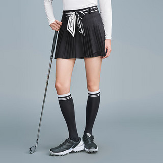 DESCENTEGOLF 【刘璎娴同款】迪桑特高尔夫FIELD系列 女士百褶短裙 24夏季 BK-BLACK S(160/62A)