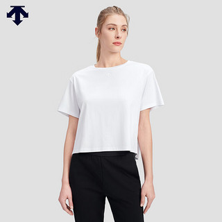 DESCENTE迪桑特ESSENTIAL系列女士短袖针织衫夏季 WT-WHITE 2XL (180/96A)