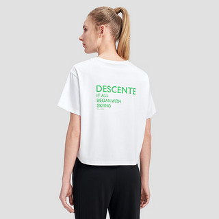 DESCENTE迪桑特ESSENTIAL系列女士短袖针织衫夏季 WT-WHITE 2XL (180/96A)