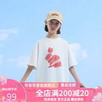 Kappa Kids卡帕童装男女童全棉短袖百搭舒适简约夏季新款圆领T恤