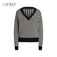 RALPH LAUREN 拉夫劳伦 女士宽松千鸟格纹V领针织衫 RL61980 多色 XXS