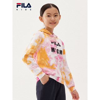 FILA 斐乐童装儿童连帽卫衣冬季女大童休闲上衣潮 满印一-ZA 165