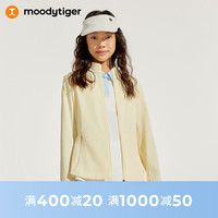 moodytiger【golf系列】女童外套24春季立领拼接防晒运动上衣