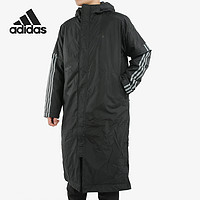 adidas 阿迪达斯 官方正品男子连帽防风保暖运动长款棉服 EH3967