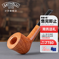 沙芬（SAVINELLI）意大利手工石楠木烟斗大师签字6级高档男士商务 【一斗一型】【手工礼盒02号】