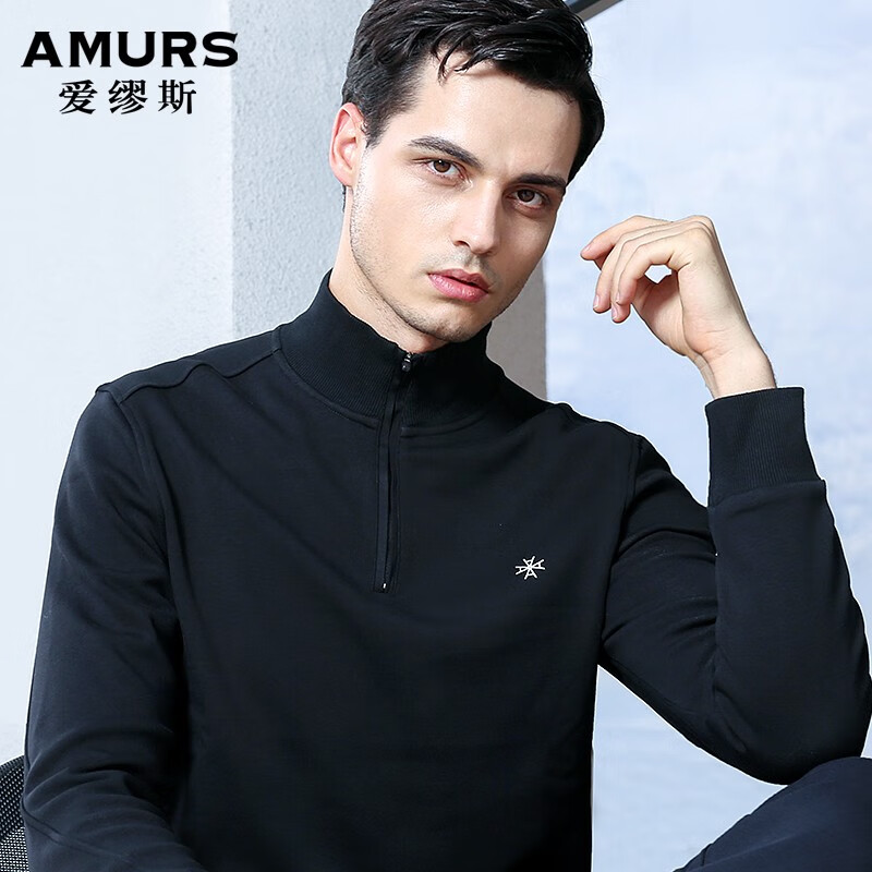  AMURS/爱缪斯 加绒加厚 男士长袖t恤