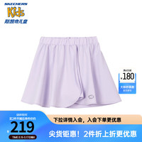 Skechers斯凯奇女童运动短裙带内衬2024夏新款儿童舒适弹力半身裙P224G008