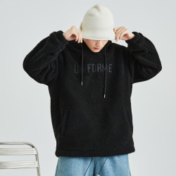 tonlion唐狮200元任选3件唐狮秋冬新款卫衣男士加绒宽松连帽仿羊羔绒