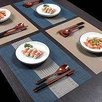 曲墨 新中式餐垫隔热餐桌垫子防烫高级感家用桌面菜餐盘子垫碗垫西餐垫