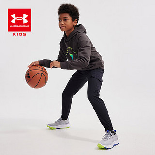 安德玛（Under Armour）男大童连帽加绒卫衣加厚保暖儿童卫衣男大童运动童装 深 140cm