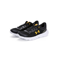 安德玛(Under Armour)童鞋春秋儿童透气耐磨防滑运动鞋男女中小童休闲跑步鞋 黑色(偏小