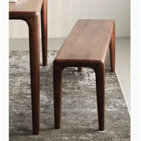 lengon 良工 北美黑胡桃木长凳餐桌凳子长板凳实木换鞋凳长条凳餐凳餐椅床尾凳 1.2米长凳