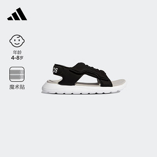 adidas 阿迪达斯 COMFORT SANDAL魔术贴休闲凉鞋男女小童阿迪达斯轻运动 黑/白 34(210mm)