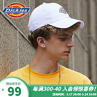dickies联名款棒球帽男女同款休闲帽子DK008974 白色 可调节