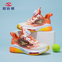 哈比熊（HOBIBEAR）童鞋春秋网面女童鞋轻便透气男童运动鞋JD10S82活力橙32码
