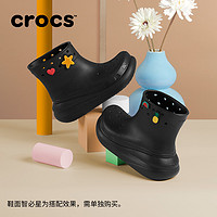 crocs 卡骆驰 女鞋卡骆驰经典泡芙雨靴户外靴子时尚厚底短靴|207946